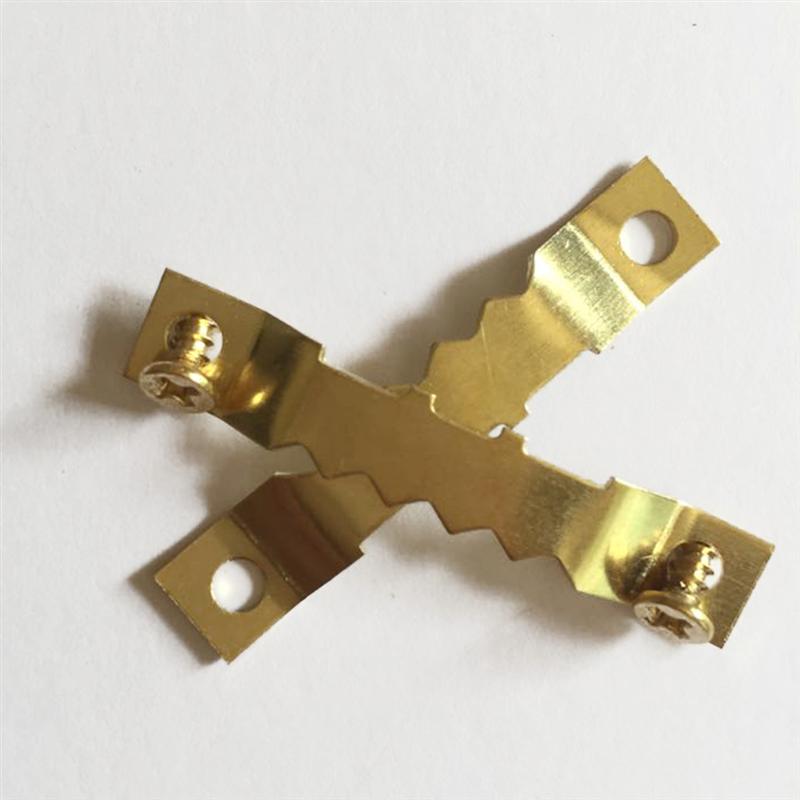 Ounona 10 st krokar och 20 st skruvar bildhängare ram hängsats dubbla hål med skruvar för väggmontering heminredning