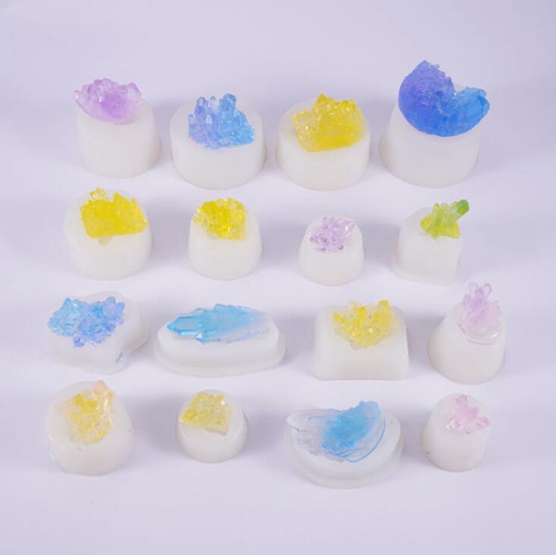 Silicone Mold Crystal cluster stone rockeryCrystal icicle cutting shpe Type epoxy resin molds for jewelry