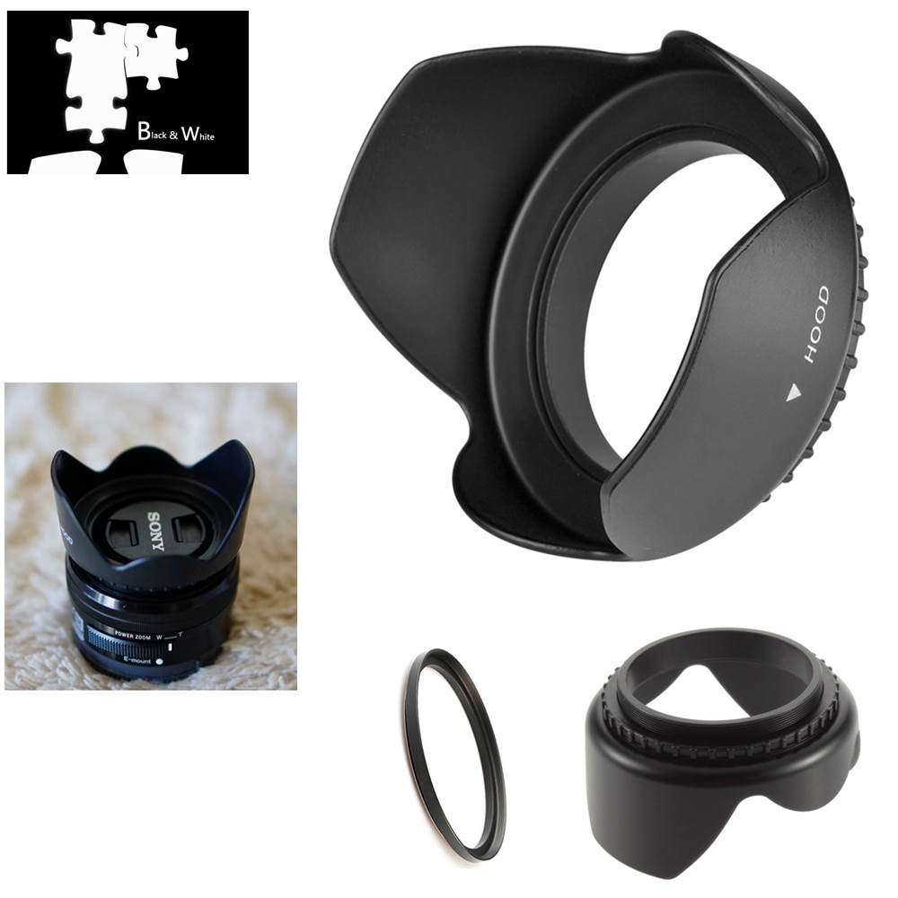 40.5 millimetri Fiore Lens Hood per Sony Alpha A6500 A6400 A6300 A6100 A6000 A5100 A5000 NEX-6 NEX-5T NEX-5N NEX-3N NEX-5R 16-50mm lens