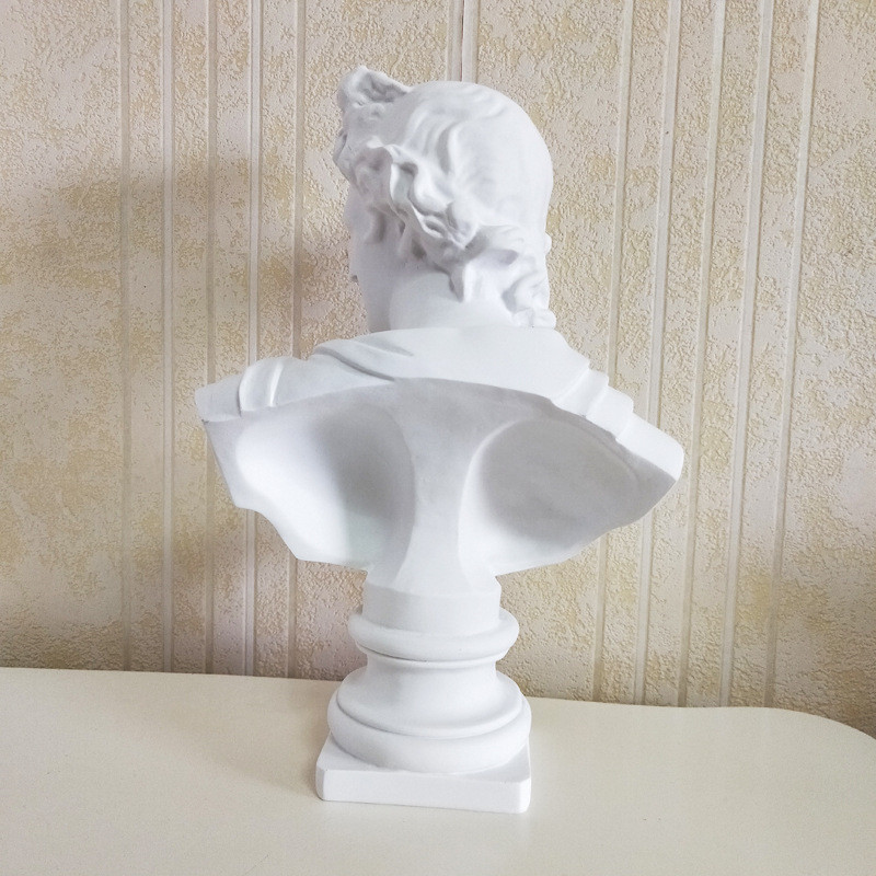 Sculpture buste Apollo, Statue d&#39;artemis de mythologie grecque, peinture en résine, artisanat d&#39;art, décoration de la maison MYP20