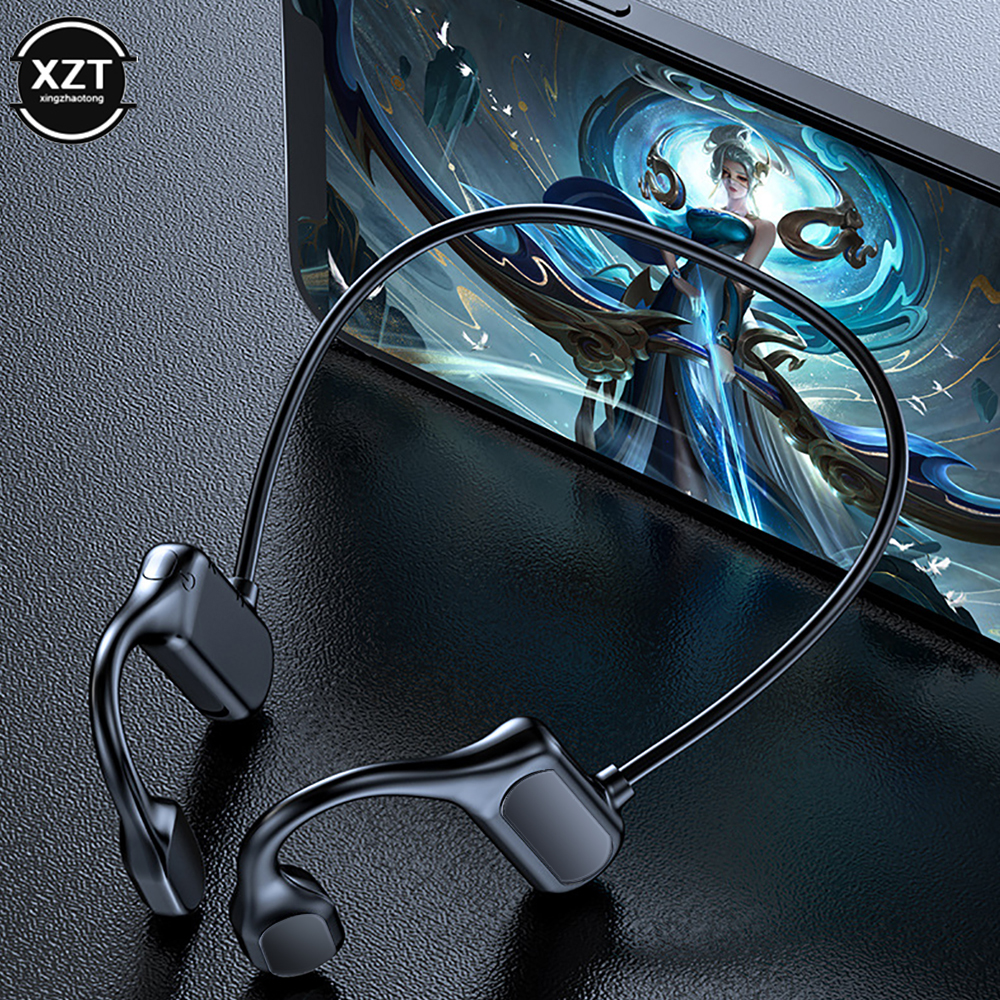 Waterproof BL09 Bluetooth 5.0 Wireless Headset Sports Stereo headphone Bone Conduction Audio Equipment Outdoor with Microphone