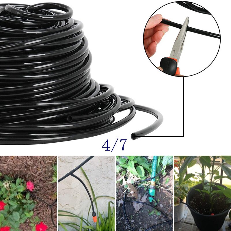 Tuyau d&#39;arrosage en PVC pour serre et jardin, tuyau d&#39;irrigation, 5M/10M/20M/30M/50M, 4 MM/7MM