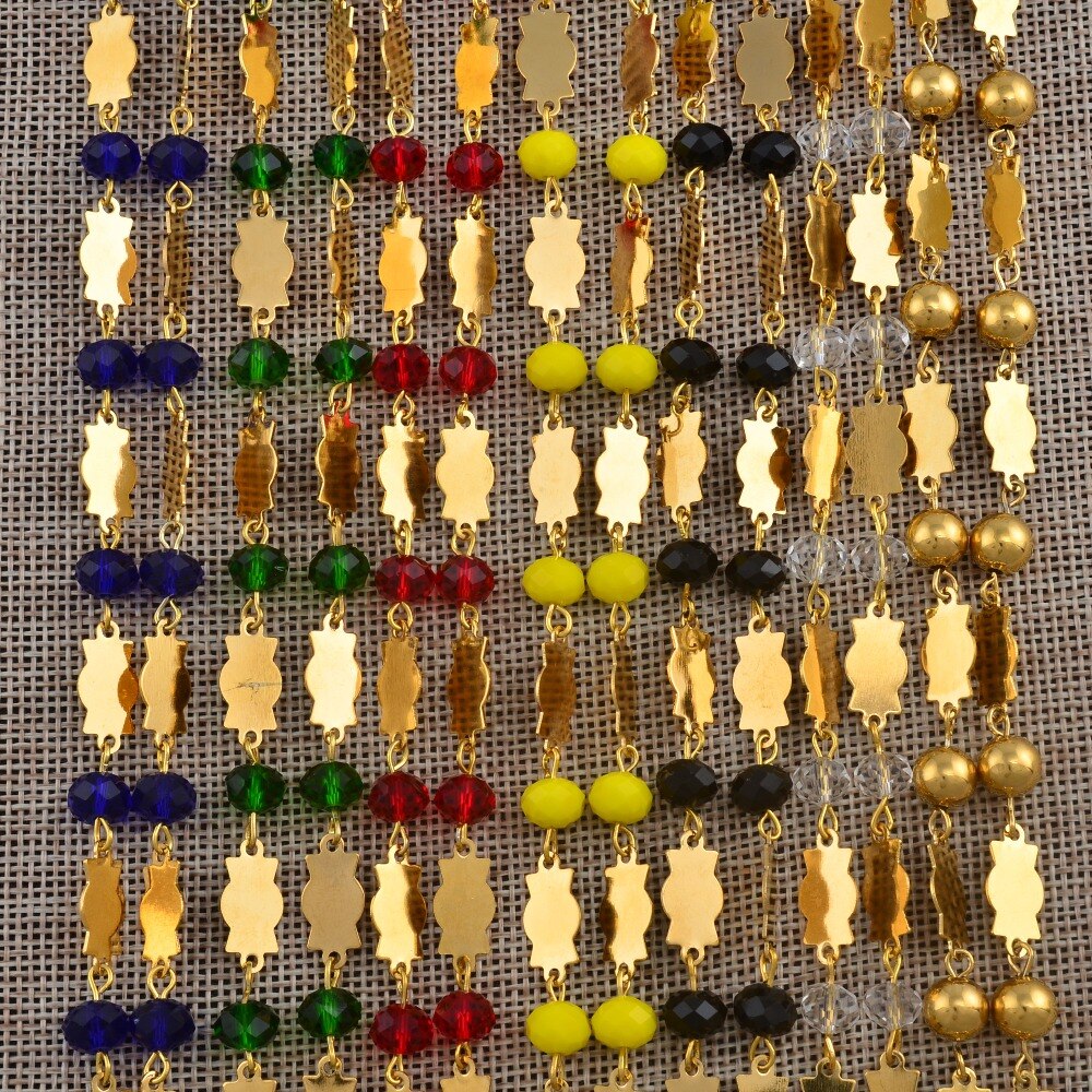 Anniyo Goud Kleur Kruis Hanger Ball Kralen Ketting Kettingen Mannen Vrouwen Hawaii Micronesië Chuuk Marshall Sieraden Kruisen #192306