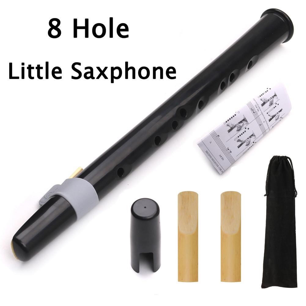 8-Gat Weinig Sax Eenvoudige Mini Saxofoon Abs Pocket Sax Met Riet Professionele Houtblazers Voor Amateurs Beginners