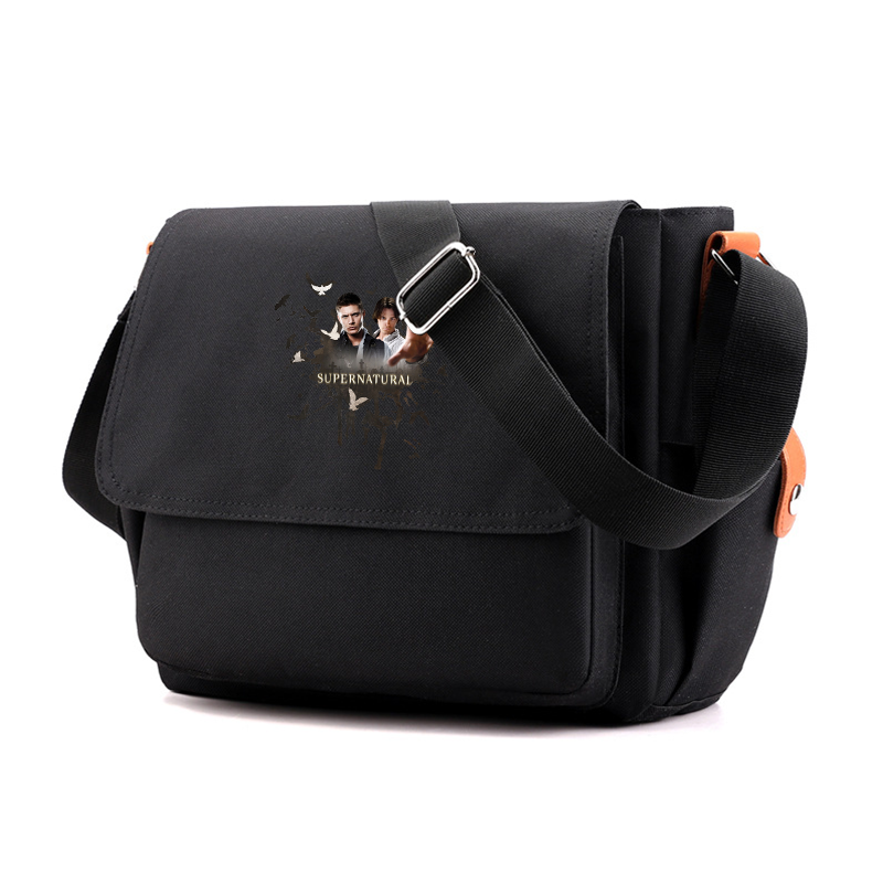 Supernatural Casual Messenger Bag School Shoulder Bag For Students Children Teenager Vintage Canvas Crossbody Bag: SKY BLUE