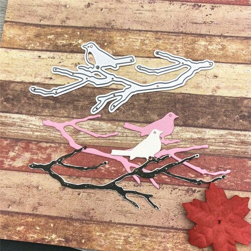 Branch bird Metal Cutting Dies for Card Making DIY Craft Die Cut Stencil