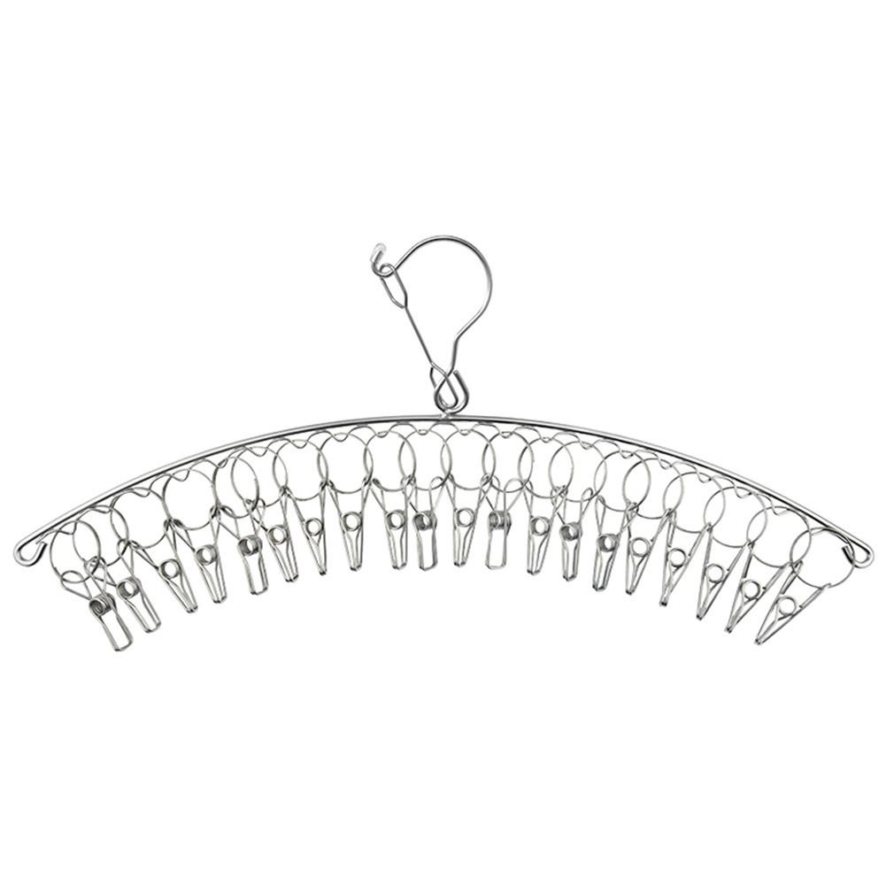 8/10/20 Pegs Stainless Metal Laundry Socks Washing Clothes Hooks Airer Outdoor Home Bath Dryer Rack Hanger: 04
