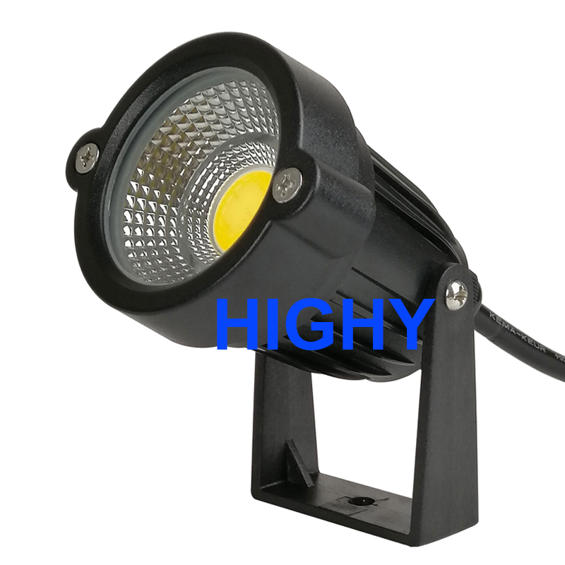 Verkoop Outdoor Verlichting Tuin Spotlight Stand Led Gazon Spotlight 3W 5 W Outdoor Licht IP65 Waterdichte Tuin Lamp AC110V220V: Black shell  base / 5W 110V220V 4000K