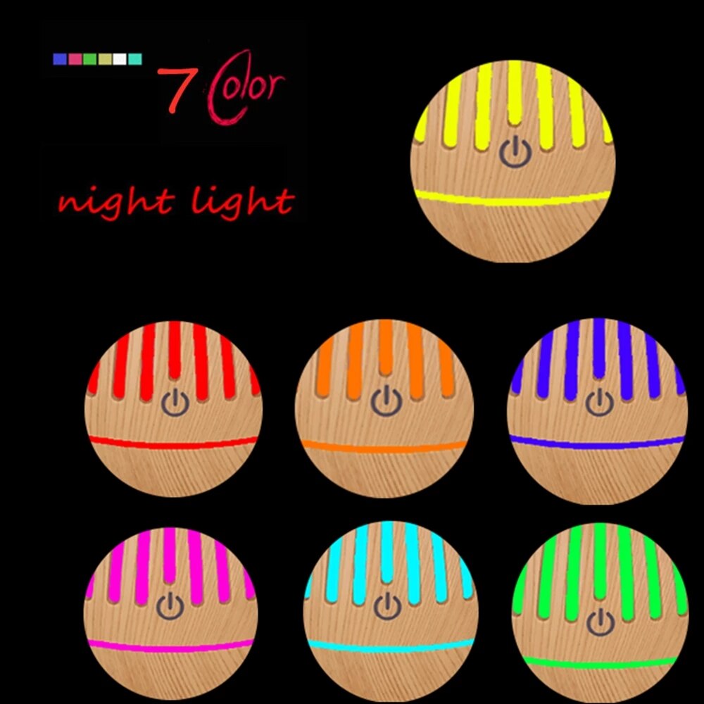 Electric Humidifier Essential Aroma Oil Diffuser Ultrasonic Wood Grain USB Mini Mist Maker LED Light Aromatherap for Home