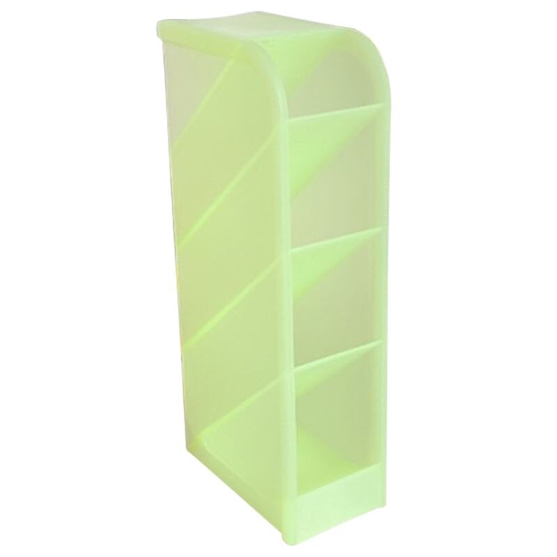 Multifunctional 4 Grid Desktop Organizer Pen Holder Makeup Storage Box School Office Accessories Stationery: Green