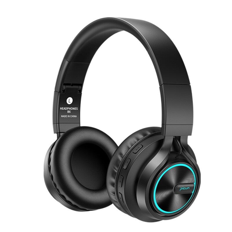 Auriculares inalámbricos de oro rosa con micrófono sobre la oreja auriculares estéreo bajo auricular grande para PC Laptop teléfono Android, para un: Black