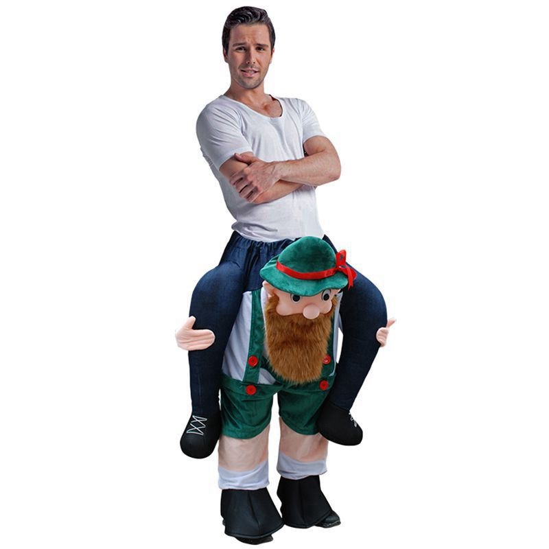 Costume d'équitation sur mon corps, gilet de Costume drôle, pantalons animaux, déguisements fantaisie, Oktoberfest, Halloween, Costume Cosplay ours