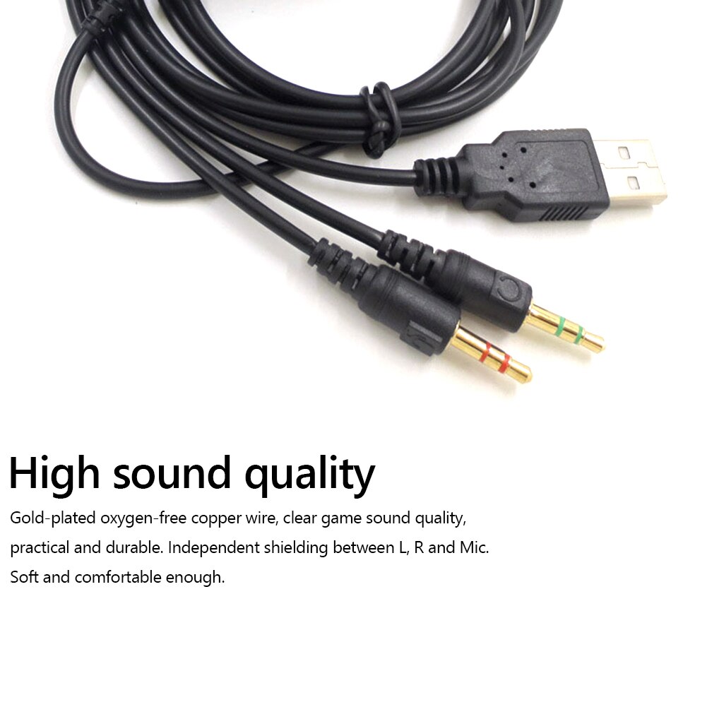 1 to 3 Splitter Cable Gaming Earphone Headset Headphone Audio Cable Adapter for SteelSeries Arctis 3/5/7/Pro Accessories