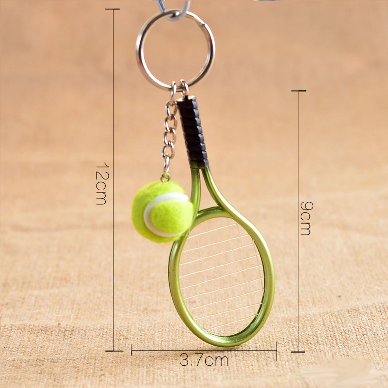Leuke Sport Mini Tennisracket Hanger Sleutelhanger Sleutelhanger Key Chain Ring Finder Holer Accessoires Voor Tiener Fan #1-17162
