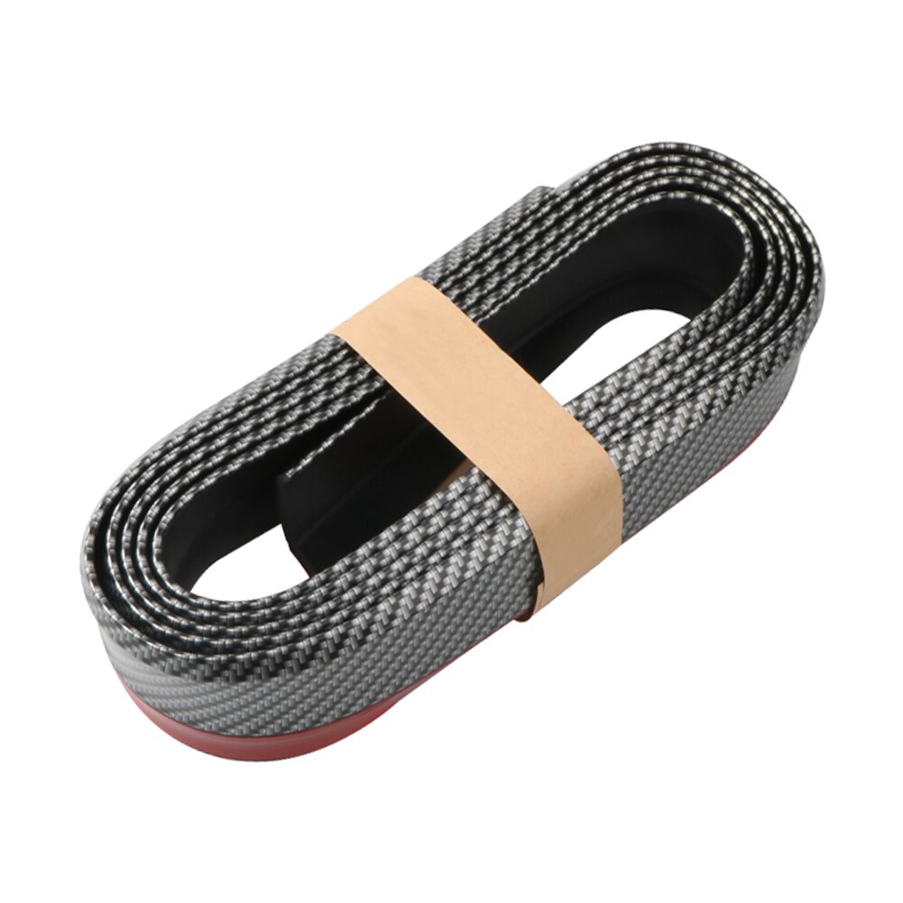 2.5m Universal 3D Rubber Car Auto Front Bumper Lip Protector Carbon Fiber Look Body Kit for Car Safety Protection Accessaries