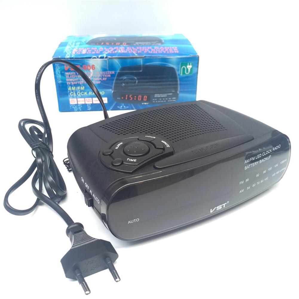 Alarm Clock Radio with AM/FM Digital LED Display with Snooze 64.0 -108.0M Battery Backup Function EU Plug 16 * 11 * 4cm