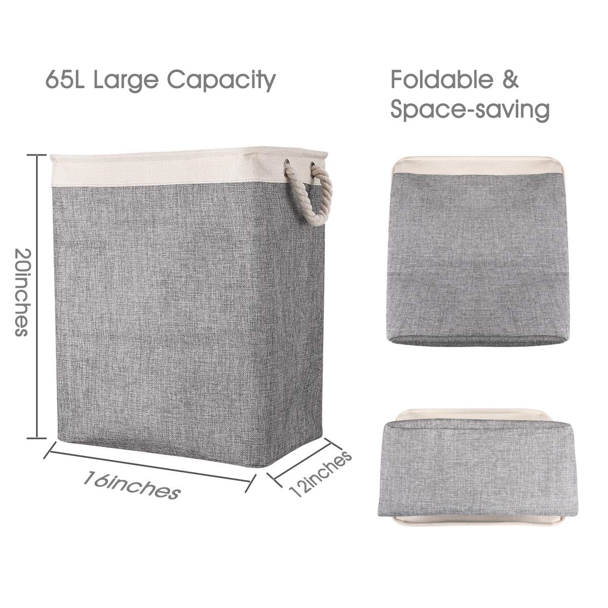 Large Capacity Laundry Basket Square Storage Bucket Foldable Laundry Basket for Bedding Clothing Toys Books Storage Box Linen