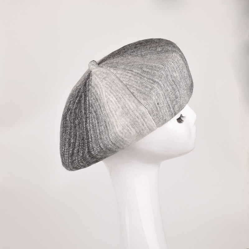 Béret tricoté en laine caméléon rétro pour filles, chapeau de peintre artistique à la , version coréenne, assorti avec tout, chapeau tide, automne et hiver: 4