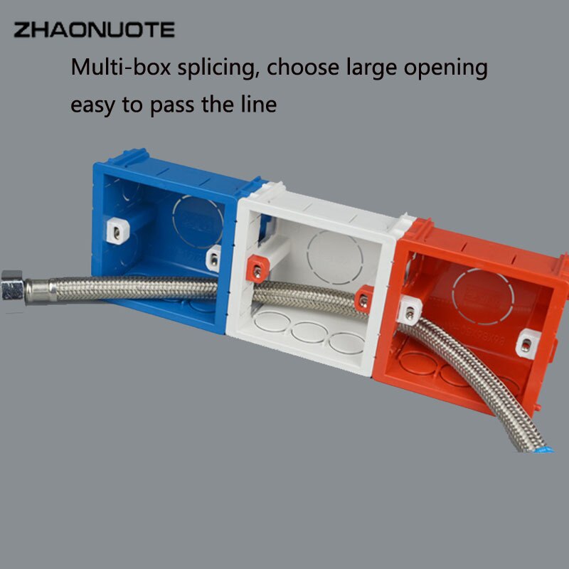 Type 86 Splicing Cassette Wall Switch Socket Junction Box PVC Concealed Bottom Box Wire Project Case