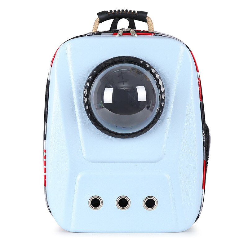 Space Capsule Astronaut Pet Cat Backpack Bubble Window for Kitty Puppy Chihuahua Small Dog Carrier Crate Outdoor Travel Bag Cave: light blue