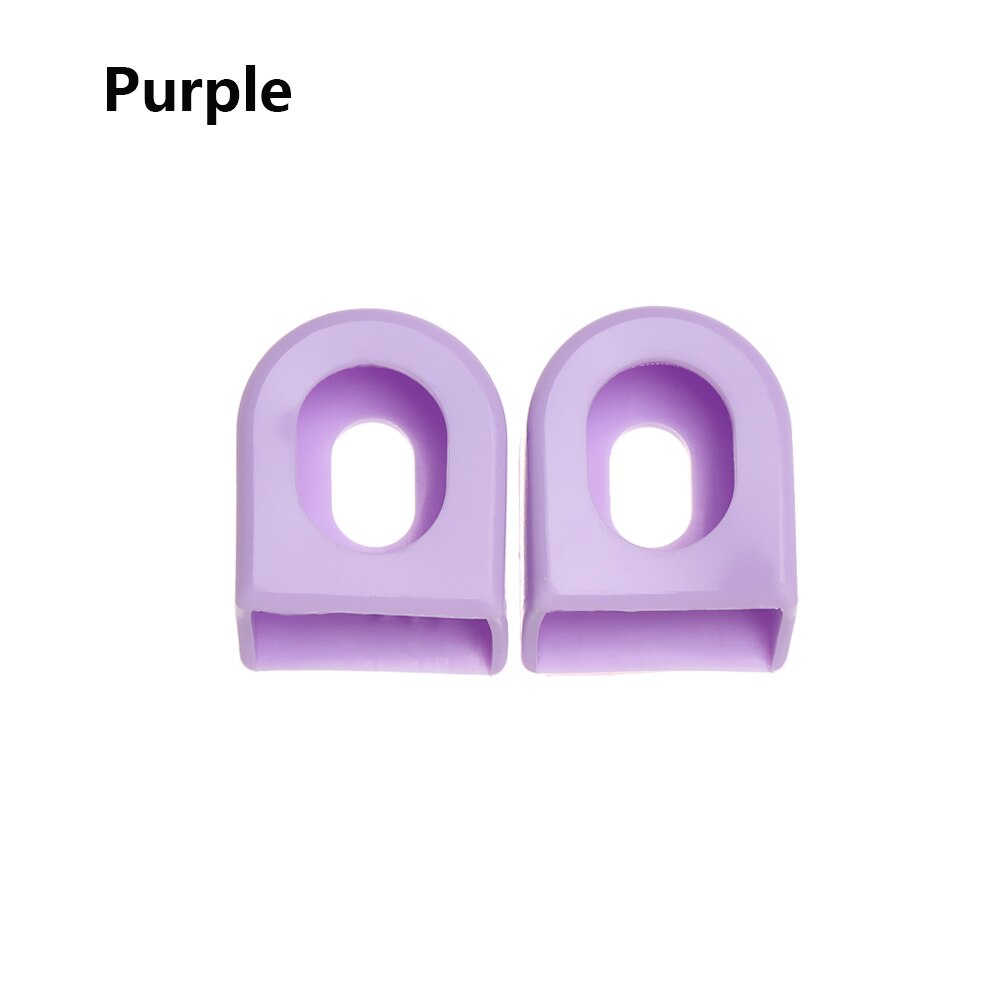 Cubierta de silicona para el brazo de los bielas de la bicicleta, Protector antióxido a prueba de polvo, funda protectora de Gel, accesorios para bicicleta, 1 par: Morado