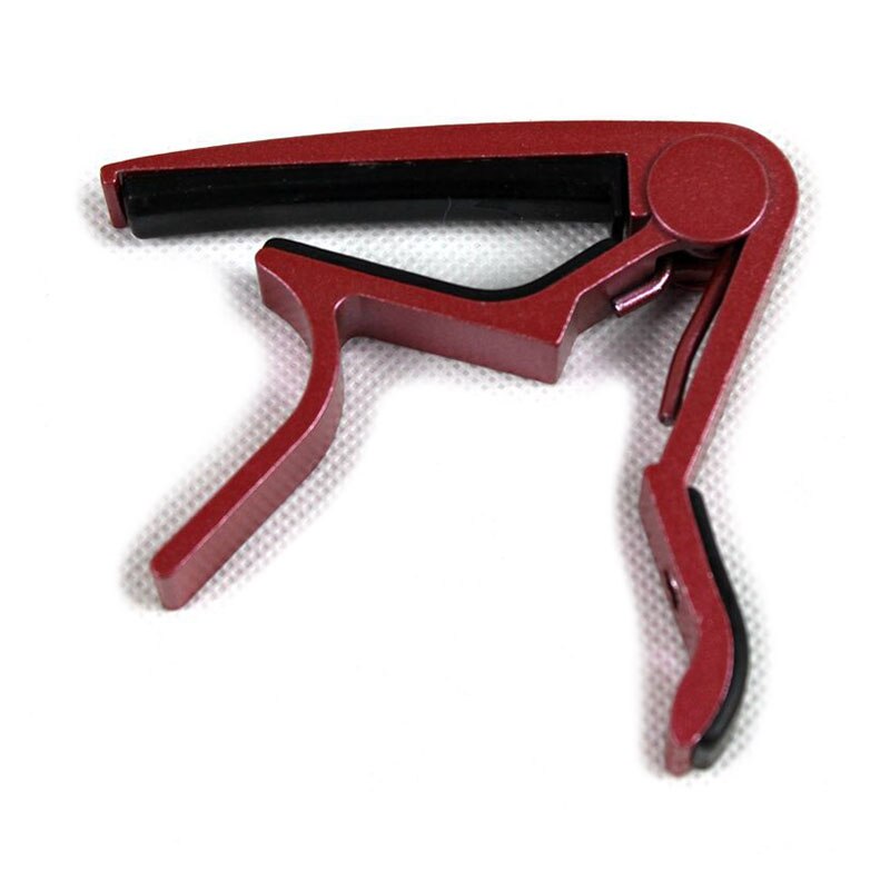 Electric Acoustic Guitar Capo Bass Violin Ukulele Capo Single-handed Tune Clamp Trigger - Material Metal: Red