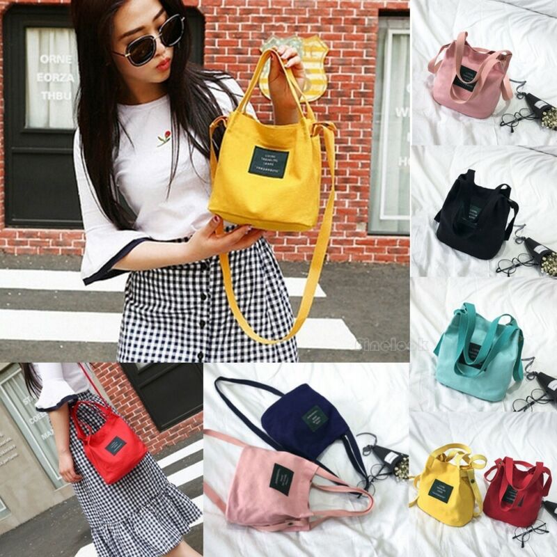 Dames canvas handtas schoudertas dames crossbody tas tote messenger satchel portemonnee