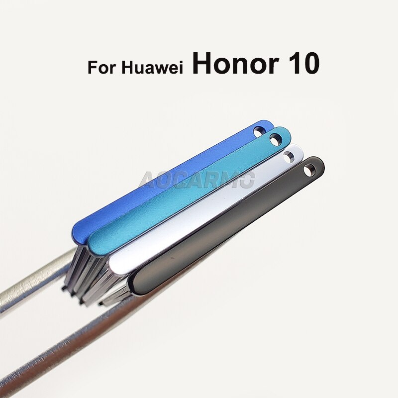 Aocarmo Für Huawei Honor 10 COL-AL10 Honor10 Schwarz/Grau/Blau/Lila SD MicroSD Halter Nano Sim Karte tray Slot