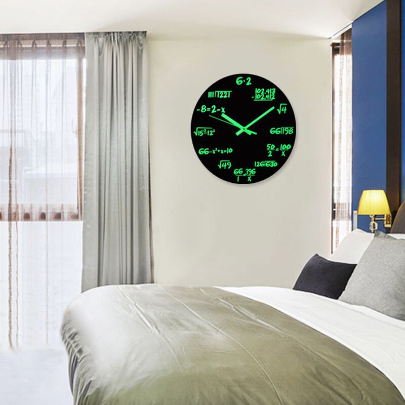 Luminous Wall Clocks Silent Quartz Home Decor Living room Bedroom Digital Number Wall Hanging Clock Glow 12"