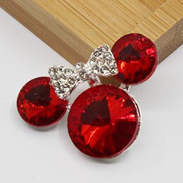 5pc 20 x 30mm flerfarvede glas rhinsten knapper til tøj sofa håndværk knop diamant sytilbehør: Rød