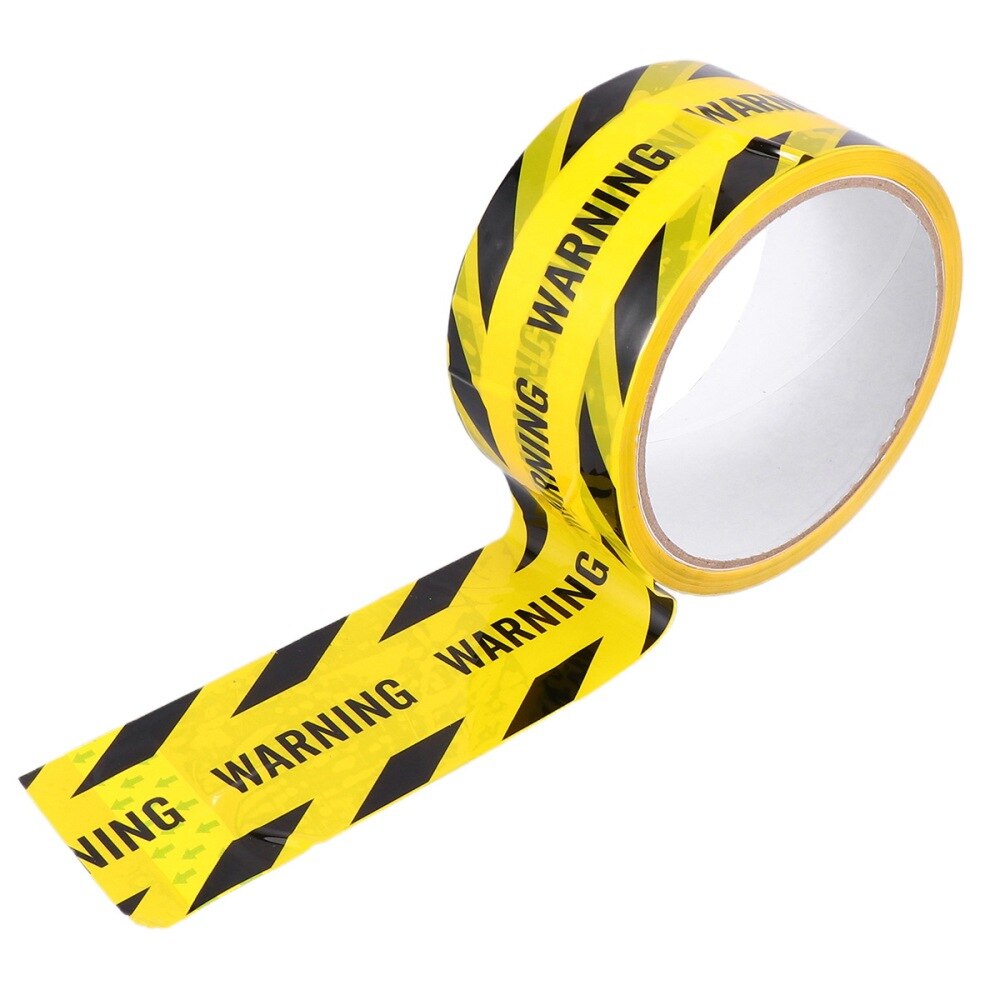 1 Roll Thank You Safety Tape Safe Self Adhesive Sticker Warning Tape Masking Tape Safety Stripes Tape for Walls Floors Pipes (Ye: Yellow  Warning (wit