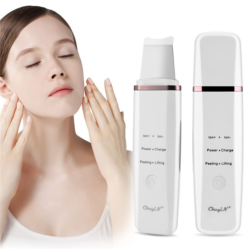 Ultraschall Ionen Gesicht Wäscher USB ems Mikrostrom Haut Reiniger Akne Auszieher Mitesser Toten Haut Schaber Vibrierende Peeling