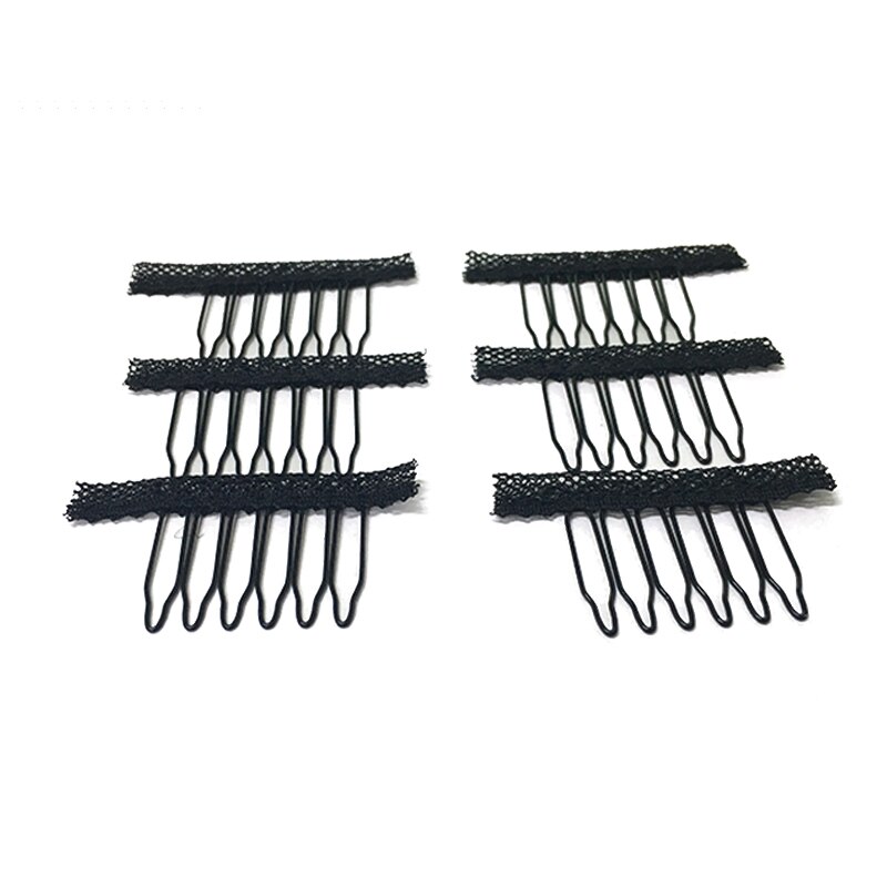 Bedste hårspænder til extensions sorte 6 tænder parykkamme sorte brune kamklemmer til parykker stærk blonde 10pc/20pc