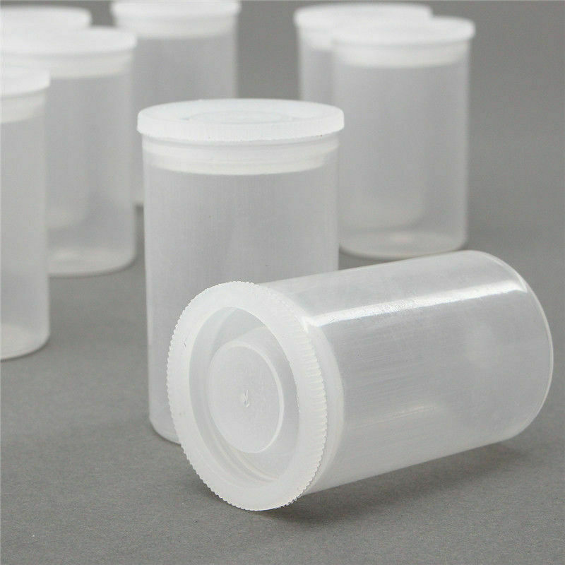 Bote de película vacía de plástico, contenedor de carrete de cámara, caja de almacenamiento para accesorios, cuentas artísticas, cebo de pesca, 10 ~ 60 uds.