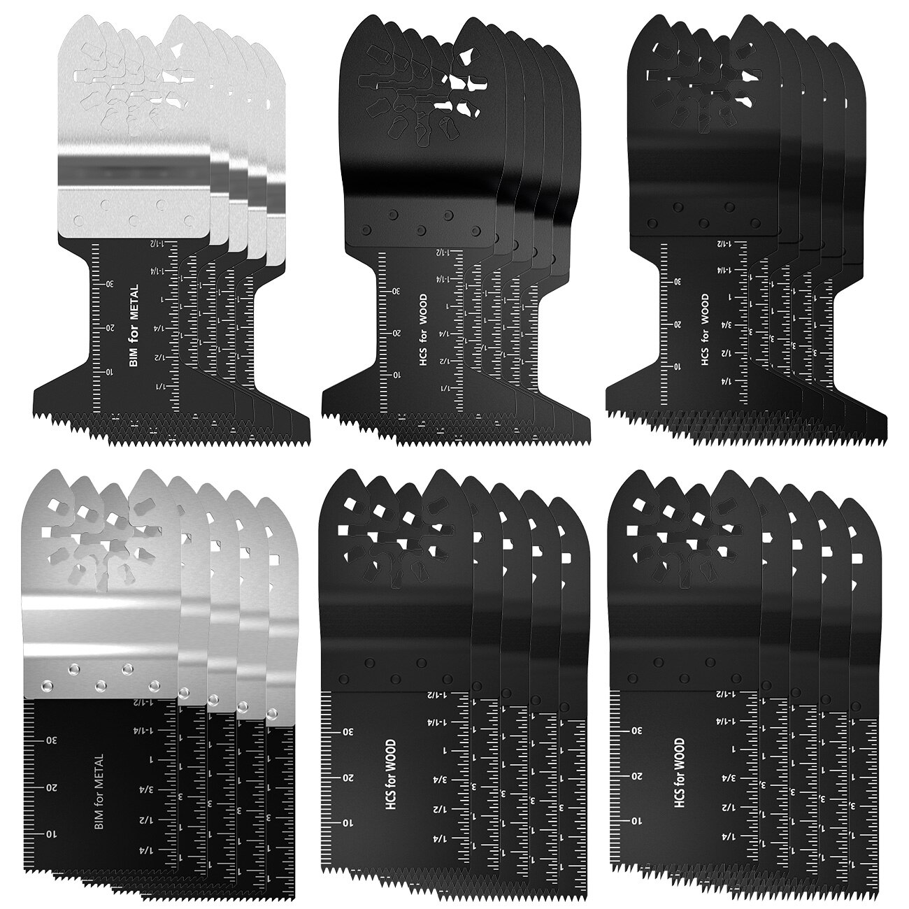 30Pcs Oscillerende Zaagblad Hout Metaal Plastic Snijden Multi Tool Quick Release Zaagblad Fit Voor Dewalt Fein Multimaster dremel: Default Title