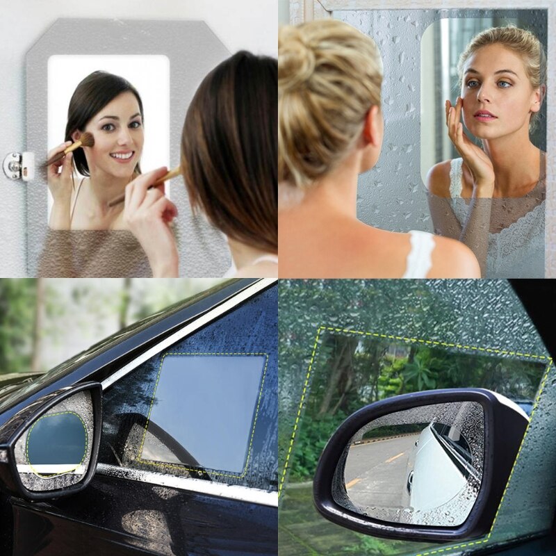 Bathroom Vanity Mirror Anti-Fog Film Waterproof Steam Anti-Fogging Glass Patch Clear Protective Sticker for Home Shower