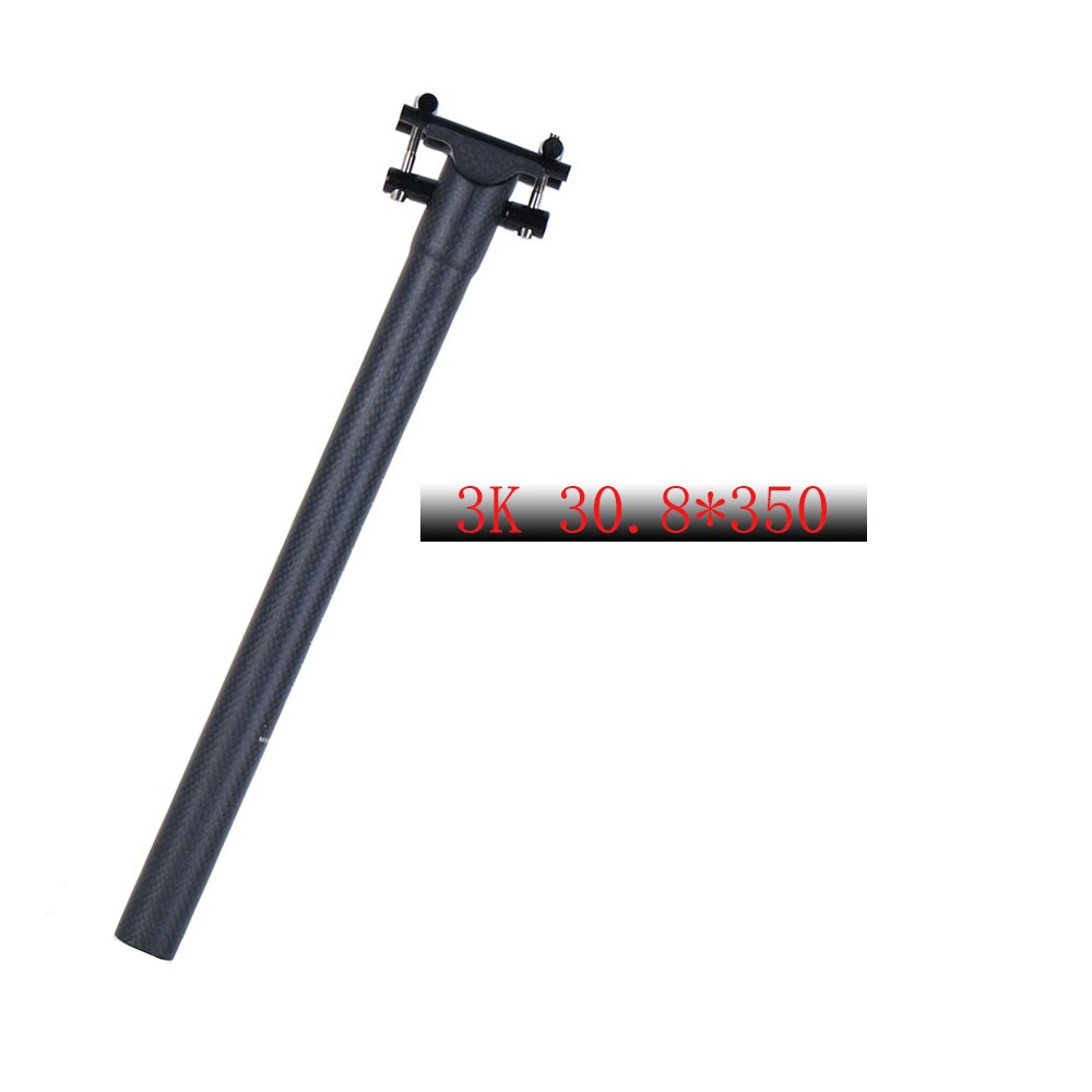 Full Carbon Fiber Bicycle Seatpost Mountain Bike Seatpost Road bike Seatpost Ultralight Titanium Screw 27.2/30.8/31.6*300/350/40: 3K 30.8X350-6114