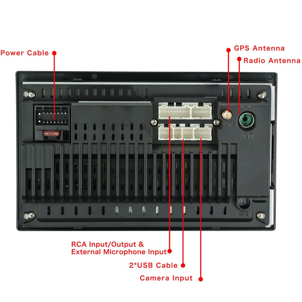 Rca strømkabel passer kun til rytme, og lexxson og eznoetronics android-system har mikrofonindgangskameraindgang og mikrofon