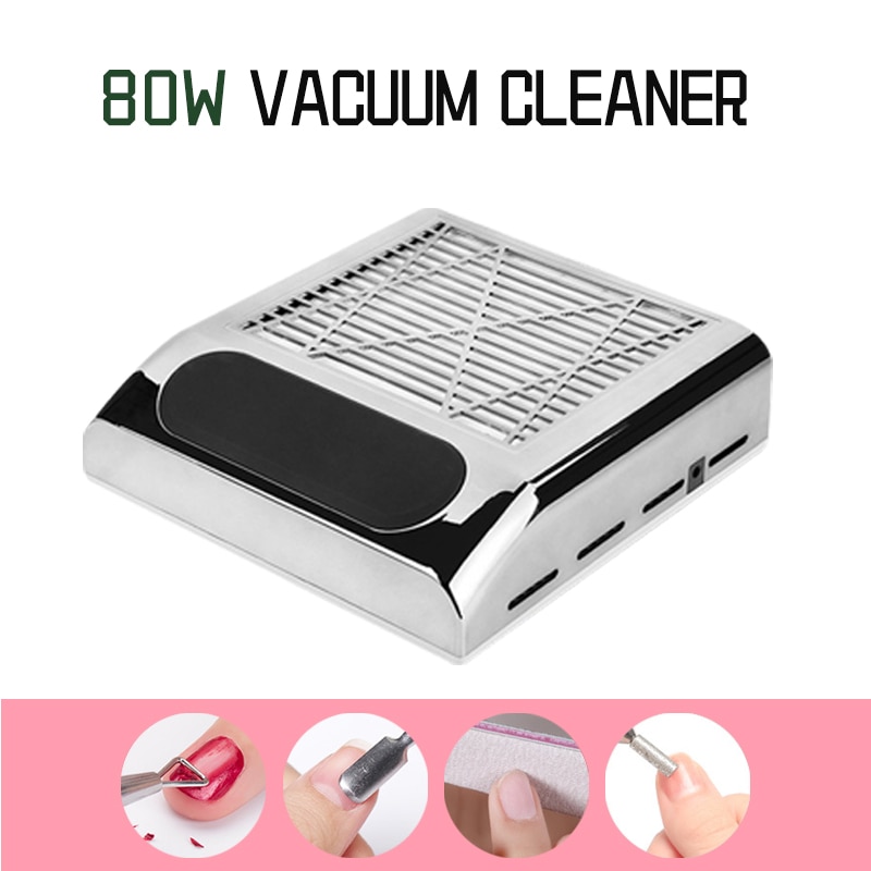 80W Nagel Staub Absaugung Collector Leistungsstarke Staubsauger Professionelle Maniküre Maschine Nail art Salon Ausrüstung Nagel Vakuum Reinigen