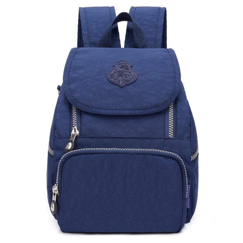 Nylon Rucksack Backpack Female Casual Women's Little School Bags For Teenage Girls Preppy Lady Backpack Feminina Mochila: Deep Blue