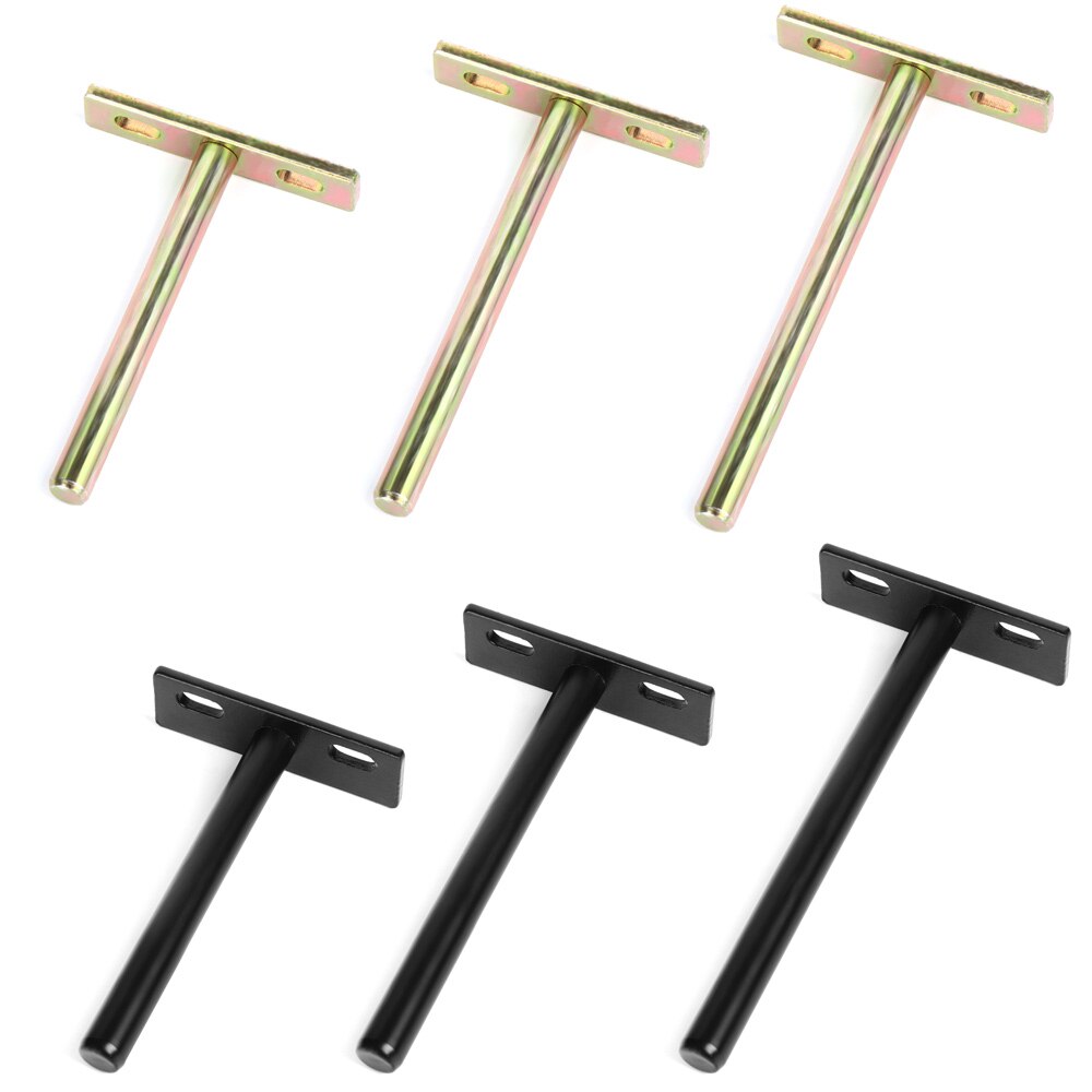 T Shape Furniture Frames Shelf Brackets Wall Shelves Supports Metal Brackets Concealed Screw Mounting Plate Furniture Parts