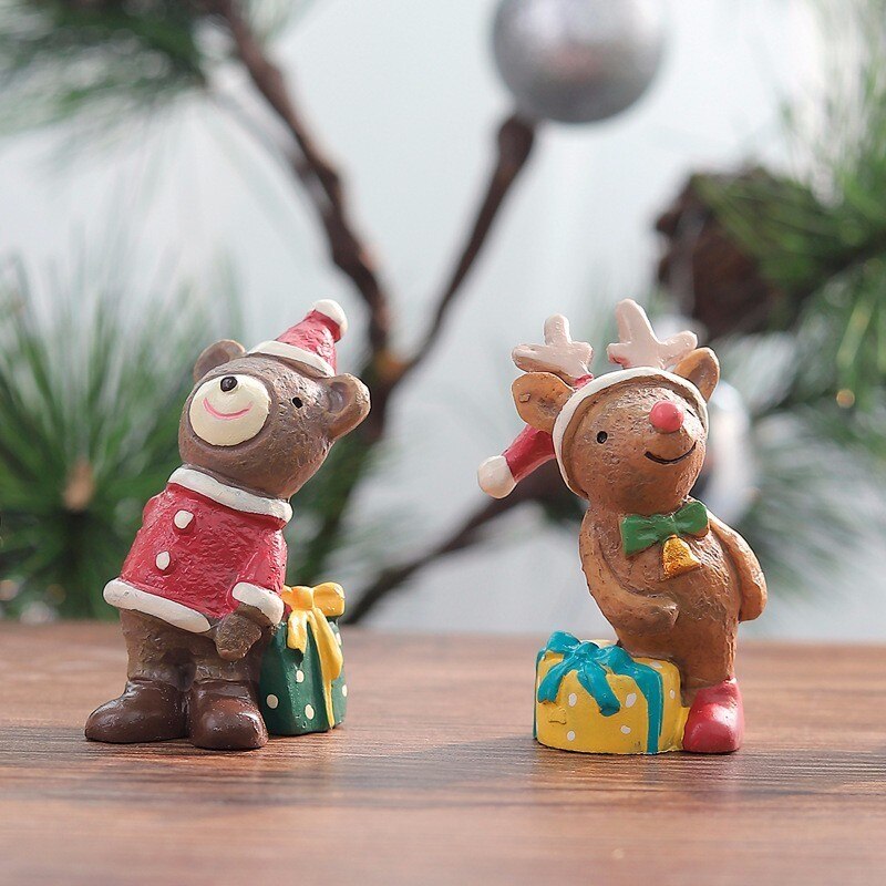 Joulupukki joulukoristeet minipatsas malli askartelu bonsai-sisustus miniatyyri kodin keiju puutarhakoriste tee itse asusteet