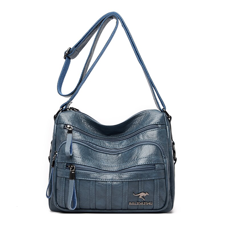 Effen Kleur Zachte Pu Lederen Schoudertassen Voor Vrouwen Luxe Handtassen Grote Capaciteit Dames Crossbody Tas Boodschappentas: Peacock blue