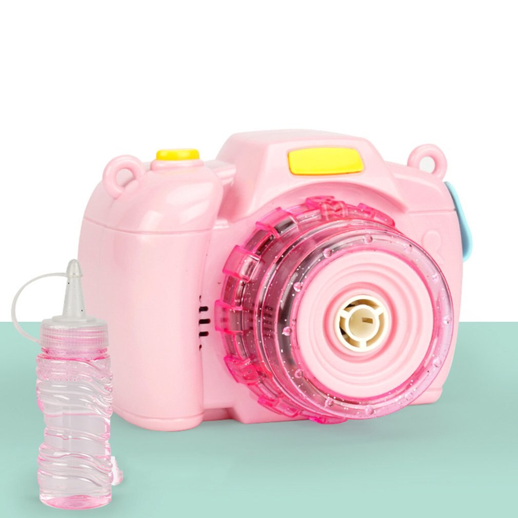 Netto Rode Camera Bubble Machine Speelgoed Jongen Meisje Lichte Muziek Elektrische Kinderen Blazen Bubble Outdoor Vierkante Speelgoed