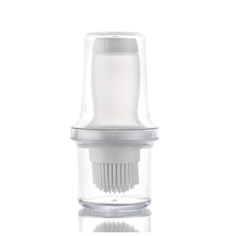 BBQ Oil Bottle Brush, Portable Silicone Oil Brush Bottle Barbecue Brush with Protective Cover Baking Great for BBQ, Picnic