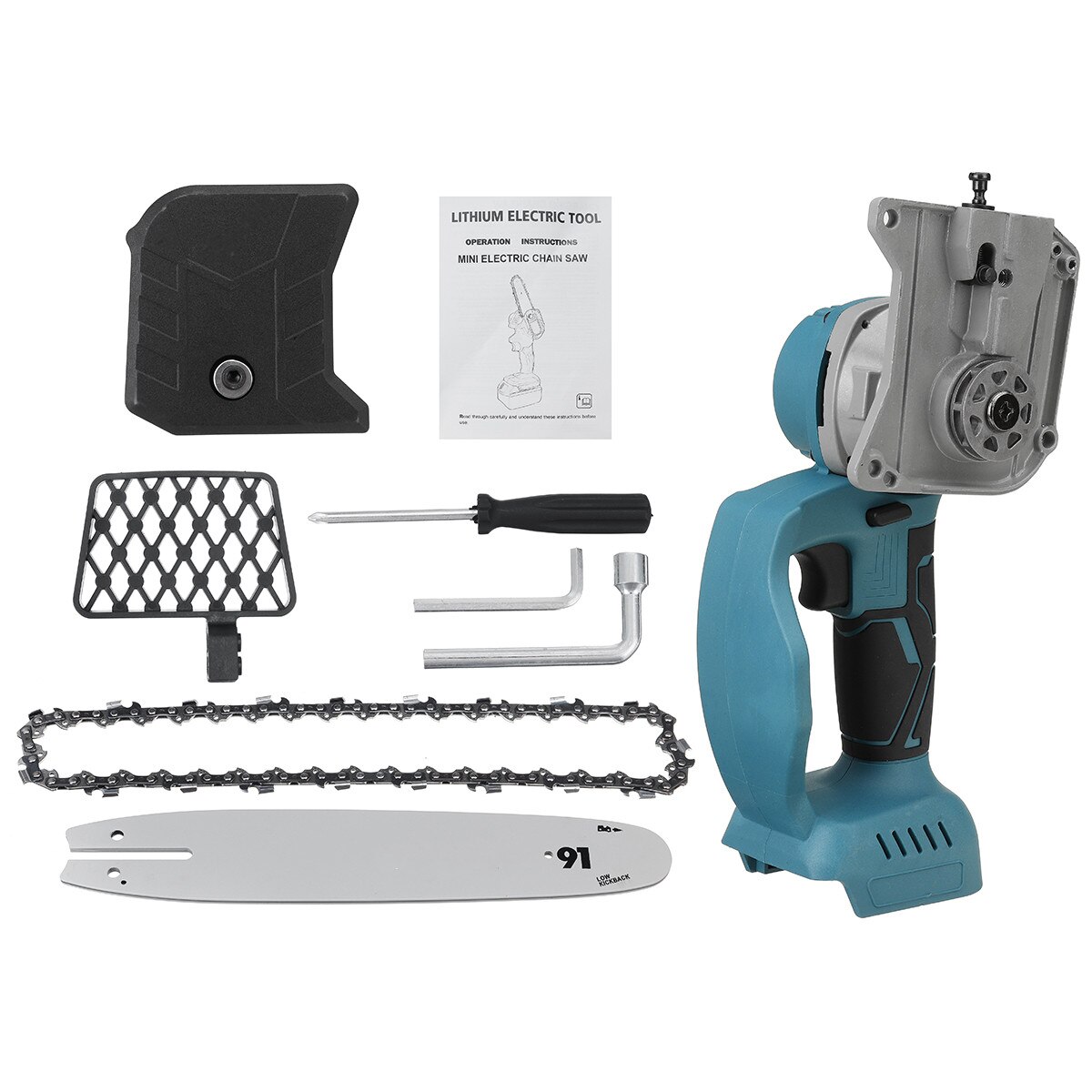LUX-TOOLS PowerSystem A-EAS-20/156 Accuzaag, kleine accuzaag met 15,6 cm zwaardlengte (zonder accu/zonder oplader