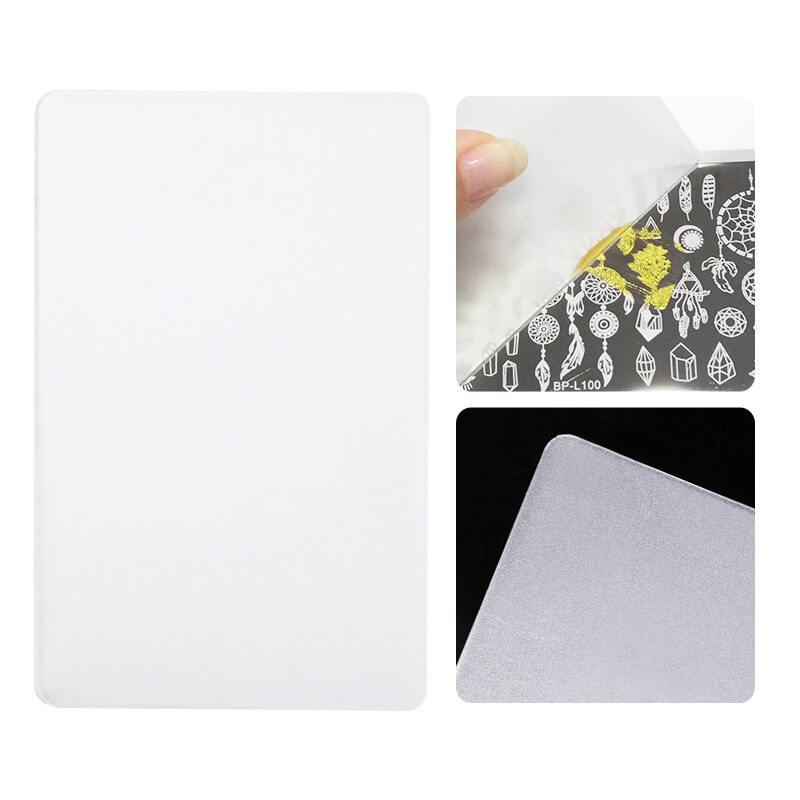 Geboren Pretty Stamping Plates Kit Xmas Bloemen Rvs Nail Art Stencil Nail Stempel Template Nail Accessoires 5 Stks/set: Nail Scraper