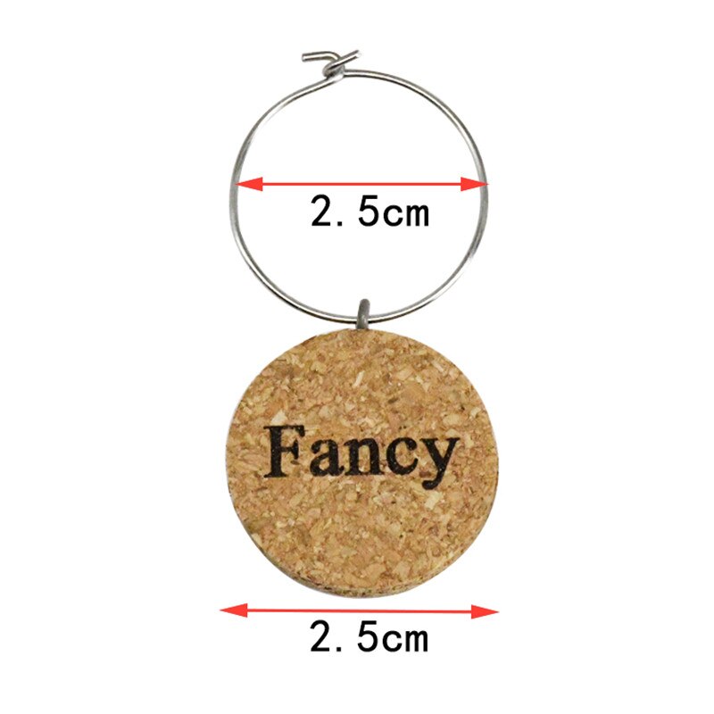 20 piezas en blanco de corcho para copa de vino, anillos de alambre, aros, marcador artesanal, escribir su nombre, señal de bebida, suministros de etiquetado de vino