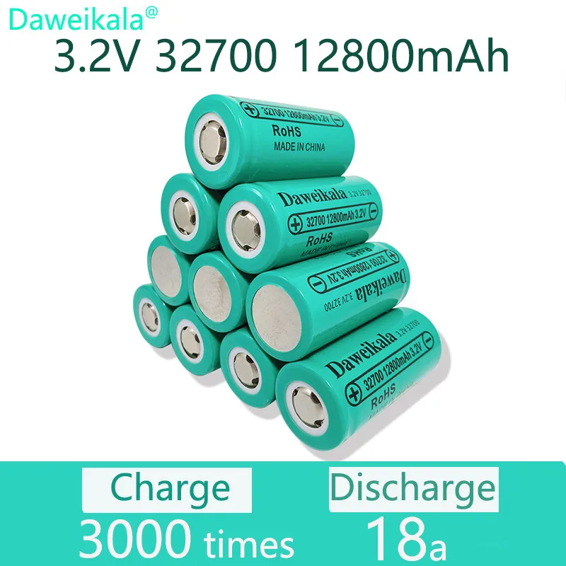 100% orignal LiFePO4 Battery 3.2V 32700 battery 12800mAh 35A Continuous Discharge Maximum 55A High power LiFePO4 battery