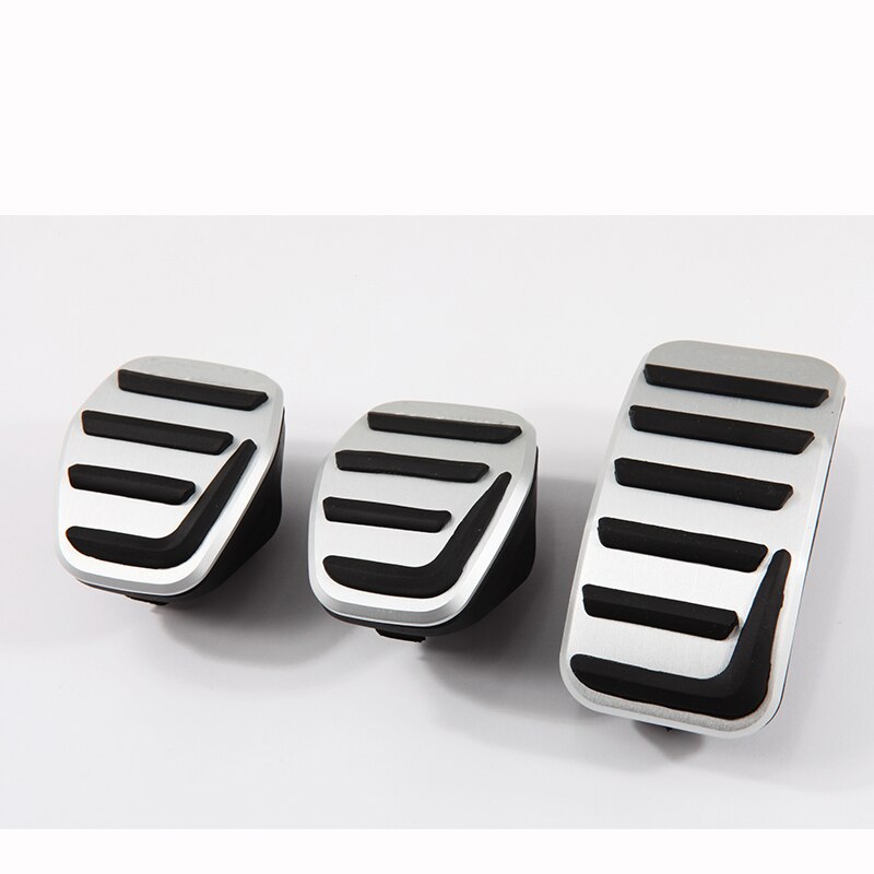 Bil fotstöd koppling broms gas accelerator bil pedal pad för volvo  s40 v40 c30 mt aluminiumlegering auto bil-styling tillbehör: 3 st mt